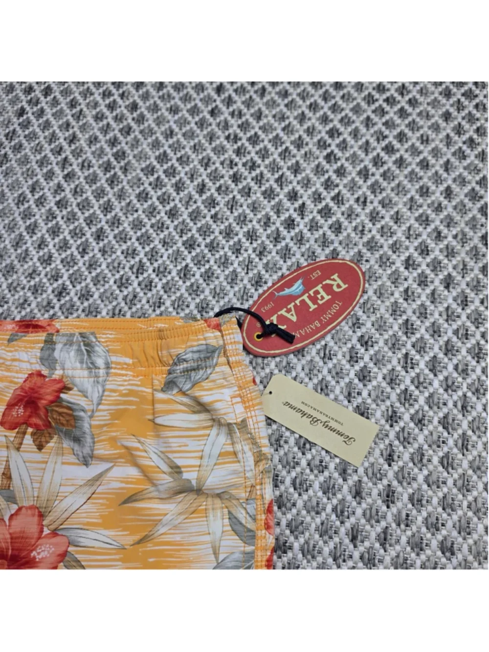 Tommy Bahama Relax Swim Trunks Mens 2XL NWT Tropical Hibiscus Floral Yellow
